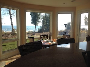 Enjoy waterfront dining. Can't get a better seat.