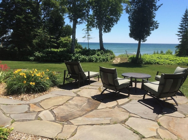 Enjoy the view with plenty of seating on two separate patios.