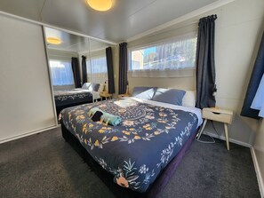 Bedroom set up with Super King bed (can be changed to 2x King Singles on request, with sufficient notice)
