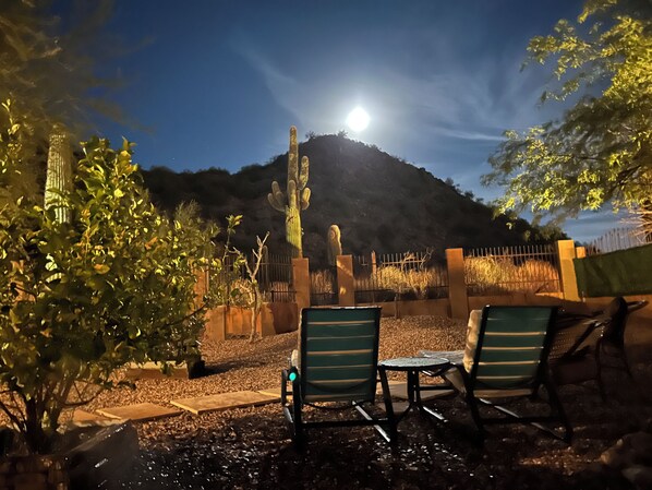 Moon rising over the mountain.