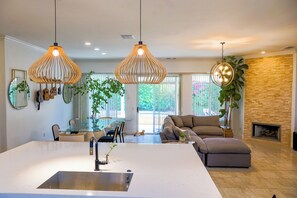 Great room, view from kitchen