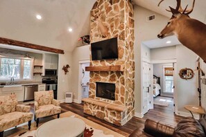 Cozy up next to our fireplace!