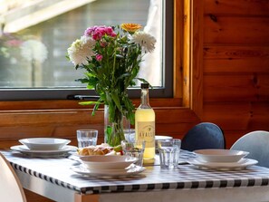 Table, Furniture, Property, Plant, Blue, Chair, Tableware, Shade, Interior Design, Outdoor Furniture