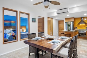 The windows give you a peek into the bedroom