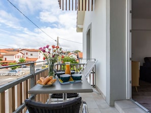 Flowerpot, Cloud, Plant, Building, Sky, Flower, Window, Chair, Porch, Houseplant