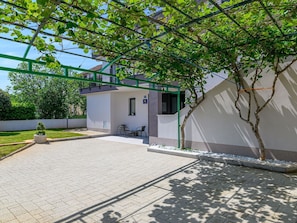 Ombre, Jardin, Cour, Passerelle, Pergola, Dalle, Arrière-Cour, Structure En Plein Air