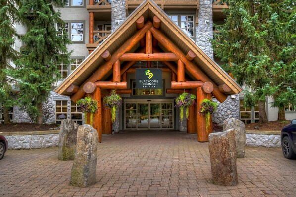 Welcoming entrance to your summer mountain retreat.