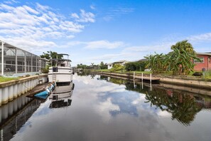 "Enjoy peaceful canal views daily."