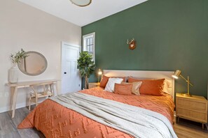 Comfortable second bedroom with a king-size bed and relaxing, tranquil ambiance—ideal for unwinding after a day of exploring.