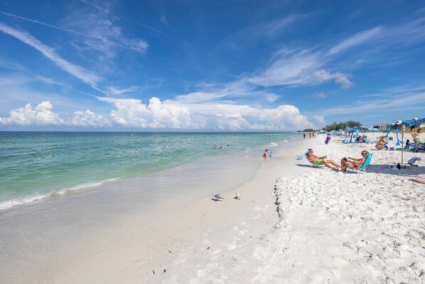 Beautiful beach just a short walking distance away.
