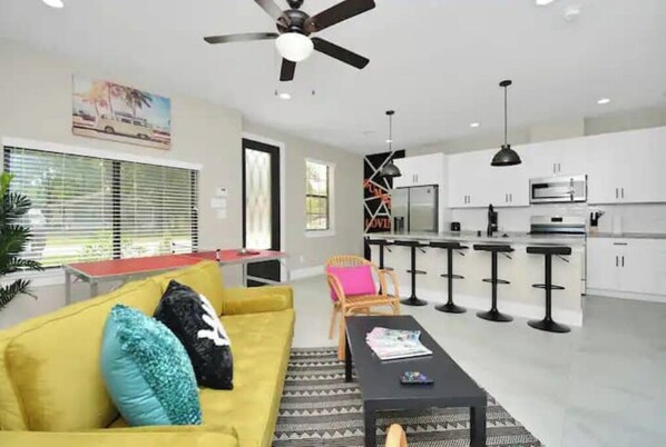 NOTE: we have updated our home with an Airhockey table instead of the Ping Pong.