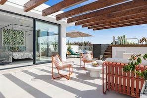 Private terrace with a view. 