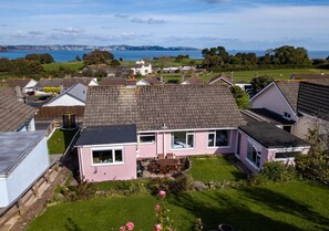 Aerial View from The Pink Beach Bungalow