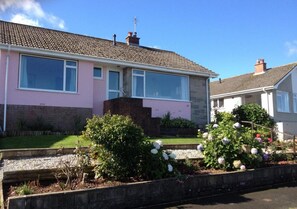 Front of The Pink Beach Bungalow
