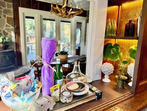Enjoy local wine, cheese, olives, and snacks!