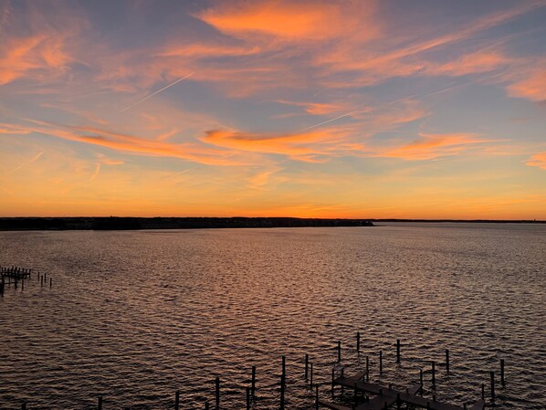 Sunset view from balcony