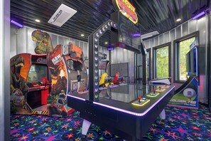 Wide range of games in the arcade.