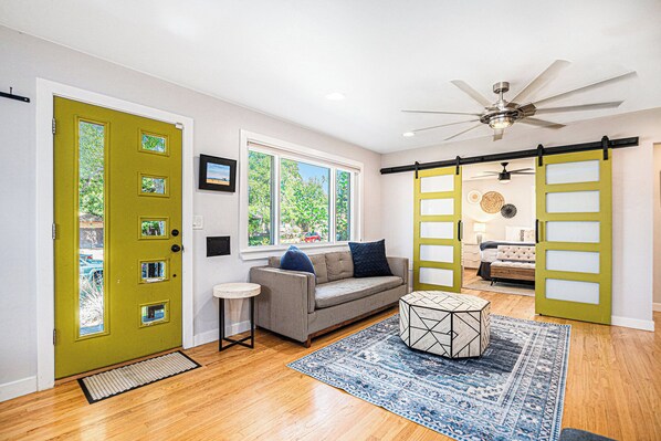 Stylish and comfortable seating in the living room for cozy evenings in.