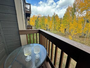Deck views in the Fall - Cozy Aspen Grove Retreat!