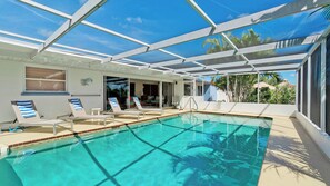 Pool - Large heated pool - 8ft at deep end.