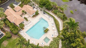 Resort like community pool and club house, 2 minutes walk from condo