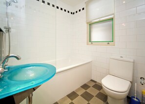 Bathroom with full bath and shower