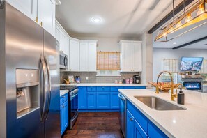 Cook, create, and entertain in style—our chef-inspired kitchen is equipped with everything you need to make your stay unforgettable.
