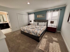After a busy day exploring nearby attractions relax in the master bedroom with ensuite
