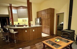 Kitchen View and Bar