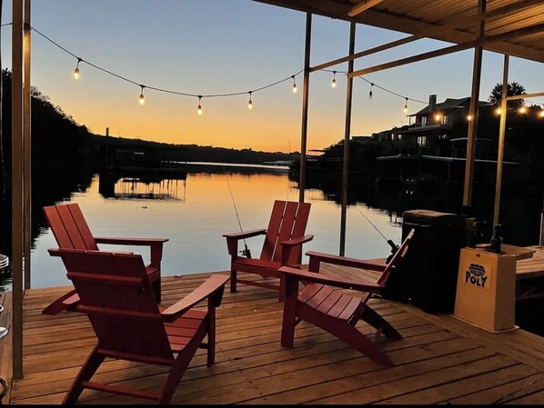 The most peaceful place on the property, the boat dock.