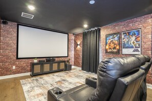 After a long day at the pool or parks, everyone will appreciate a quiet and cozy movie night. 