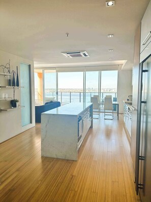 Open plan living, kitchen & dining with magnificent views