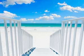 Your toes-in-the-sand entrance to Bonita Beach—just steps from the home