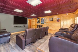 Watch your favorite movie in the theater room
