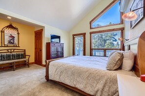Master bedroom with deck, and en suite