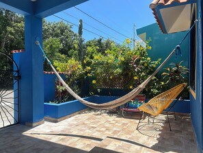 Front patio with hammock