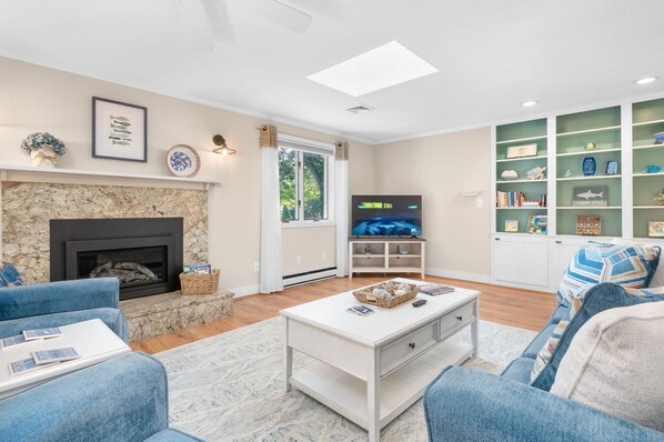 Comfortable rooms through out the home for gathering with friends and family.