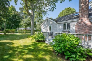Great outdoor space with dining, gas grill and plenty of space to play with the kids and fido, too.