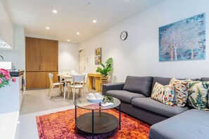 Comfortable queen sofa bed in the living room