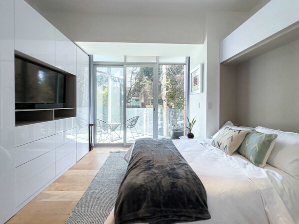 Bedroom with tv