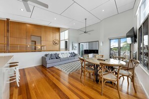 This large, open living room is great for family holidays!