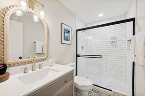 Get all gussied up in this second bathroom shared with bedrooms 3 & 4.  Everything in this bathroom was upgraded in 2024 to high quality finishings.