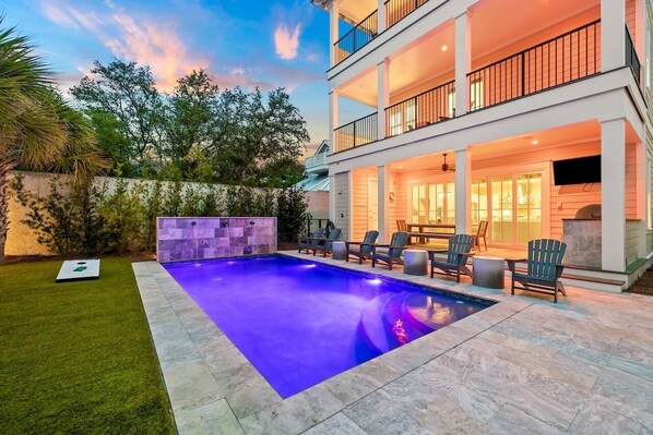 Breezy Blue dusk pool