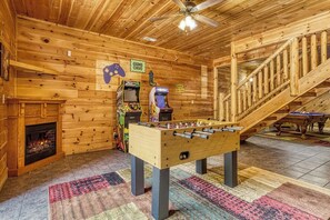 Fast & Furious Driving Arcade Game, Pac Man Arcade, Foosball, Wet Bar