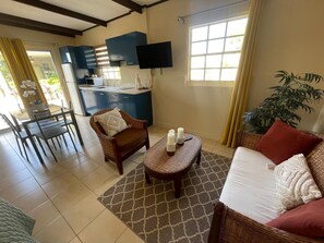 sofa- kitchen - dining