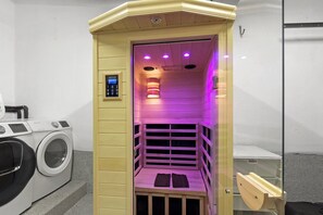 Experience ultimate relaxation in our cozy in-house sauna.