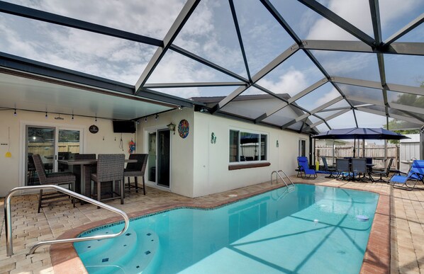Port Richey Vacation Rental | 3BR | 2BA | 1,800 Sq Ft | Small Step to Enter