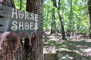 Horse Shoes on the Property.