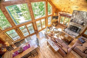 Facing south, the home is filled with sunshine all 4 seasons