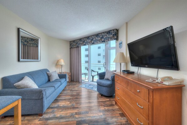 Enough room for the whole family to sit around the TV for movie night.
